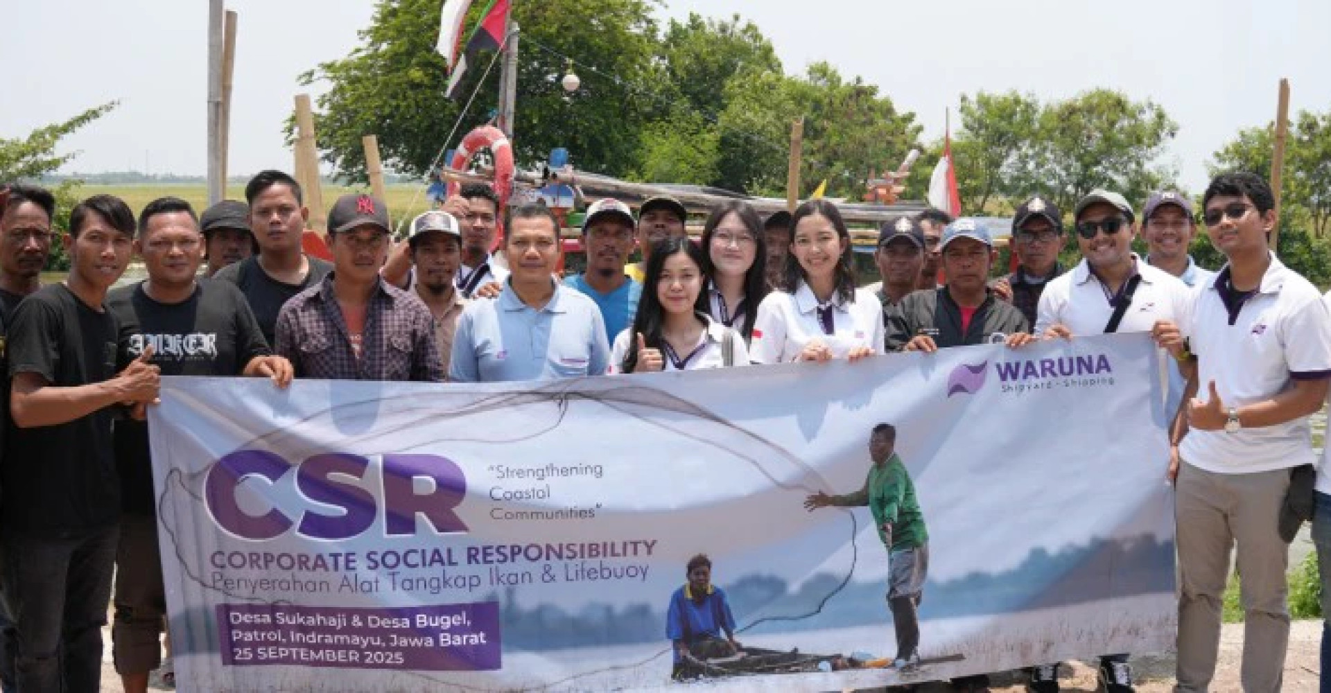 Waruna Bantu Nelayan Pesisir Indramayu di Hari Maritim Dunia